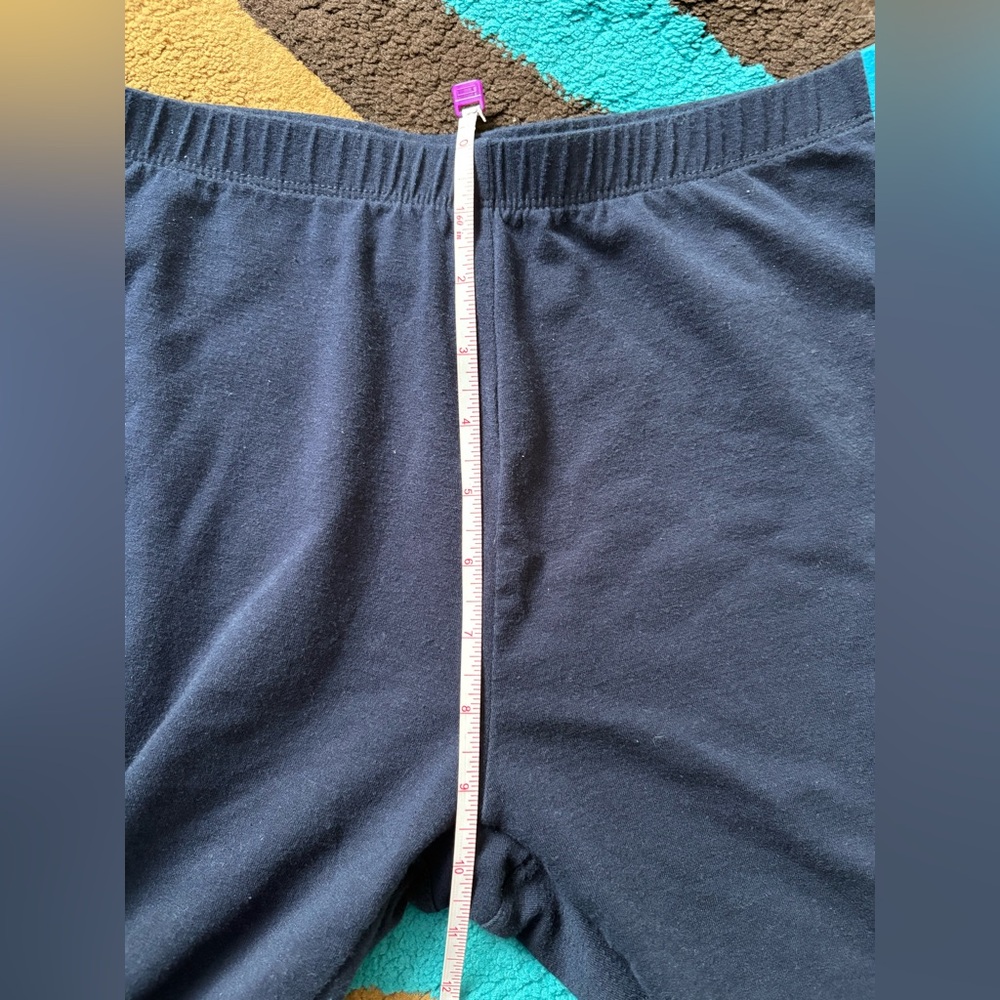 Athletic Works Navy Blue Leggings with Teal Accents - Picture 7 of 7
